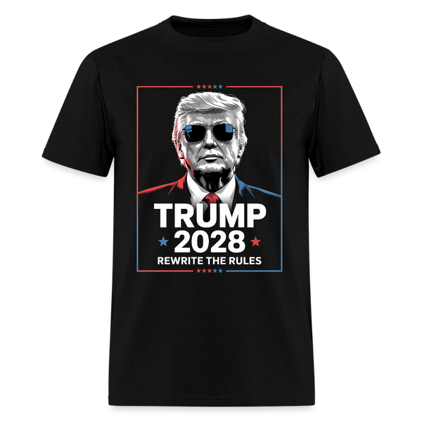 Trump 2028 Rewrite The Rules T Shirt - 2 - black