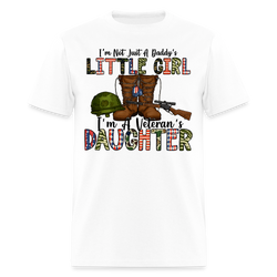 I'm Not Just A Daddy's Liitle Girl Veteran T Shirt - 3 - white