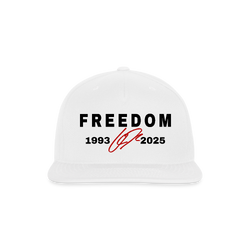 Freedom Charlie Kirk 1993-2025 Snapback Hat - white