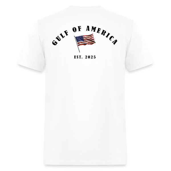 Gulf of America Vintage Flag Back Print T Shirt - white