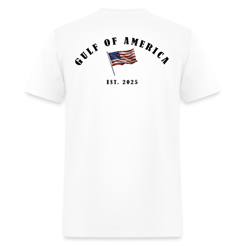 Gulf of America Vintage Flag Back Print T Shirt - white