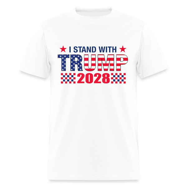 I Stand With Trump 2028 T Shirt - white