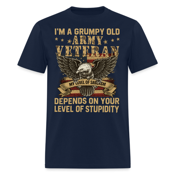 I'm a Grumpy Old Army Veteran T Shirt - navy