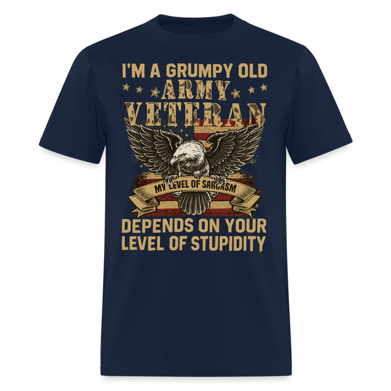 I'm a Grumpy Old Army Veteran T Shirt - navy
