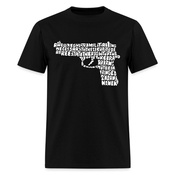 Second Amendment to the United States Constitution T Shirt - black