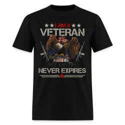 I Am A Veteran My Oath Never Expires T Shirt - black