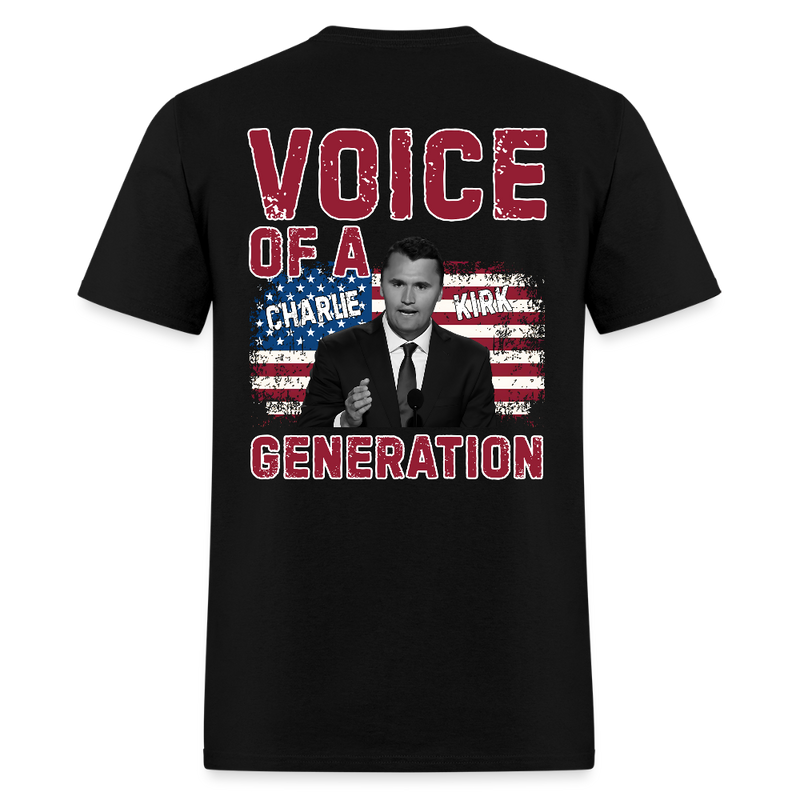 Voice Of Generation Charlie Kirk T Shirt - black