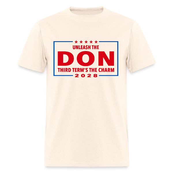 Unleash the Don Third Term's The Charm Trump 2028 T Shirt - natural