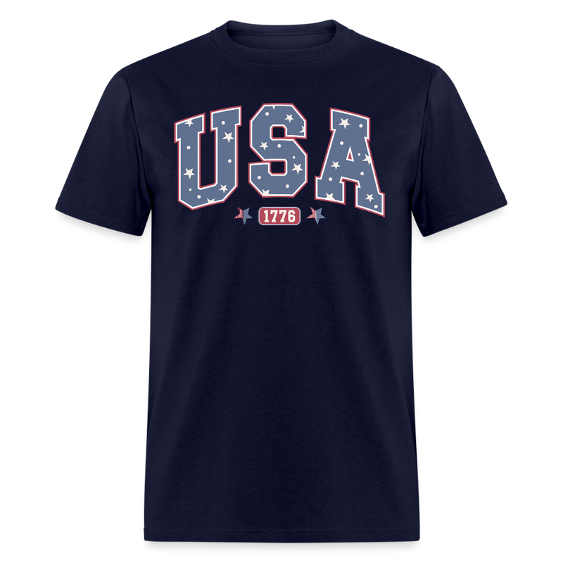 USA 1776 Retro T Shirt - navy