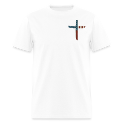 Stand For The Flag Kneel For The Cross White T Shirt - white