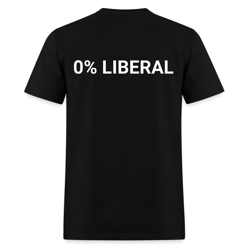 0% Liberal Back Print T Shirt - black