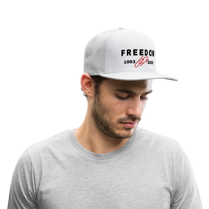 Freedom Charlie Kirk 1993-2025 Snapback Hat - white
