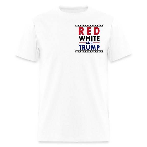 Red White And Trump Cowboy T Shirt - white