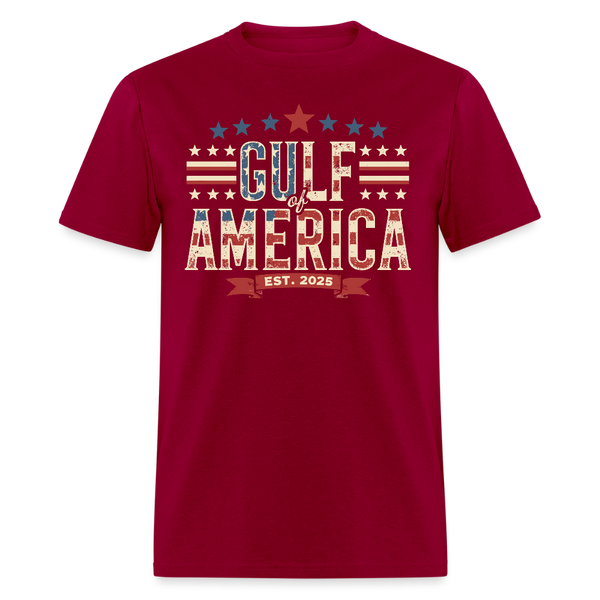 Retro Gulf Of America Est 2025 T Shirt - dark red
