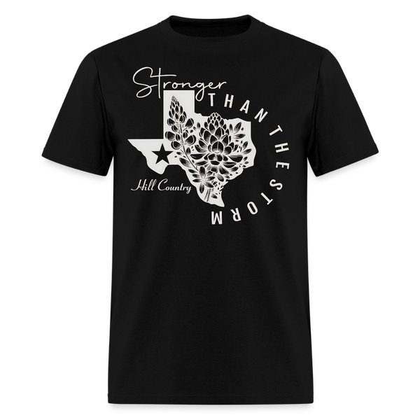 Stronger Than The Storm Hill Country T Shirt - black