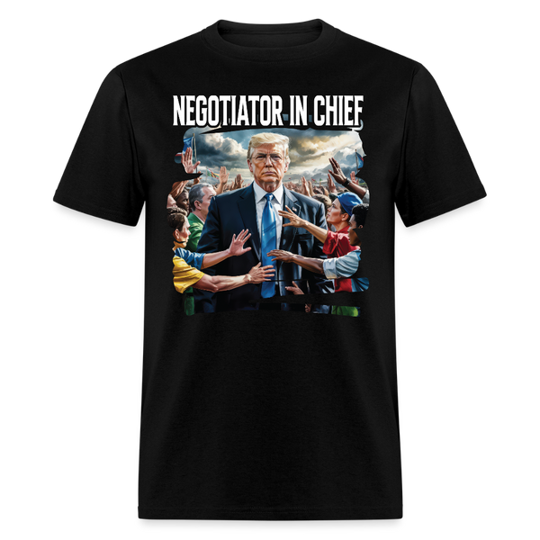 Negotiator In Chief T Shirt - black