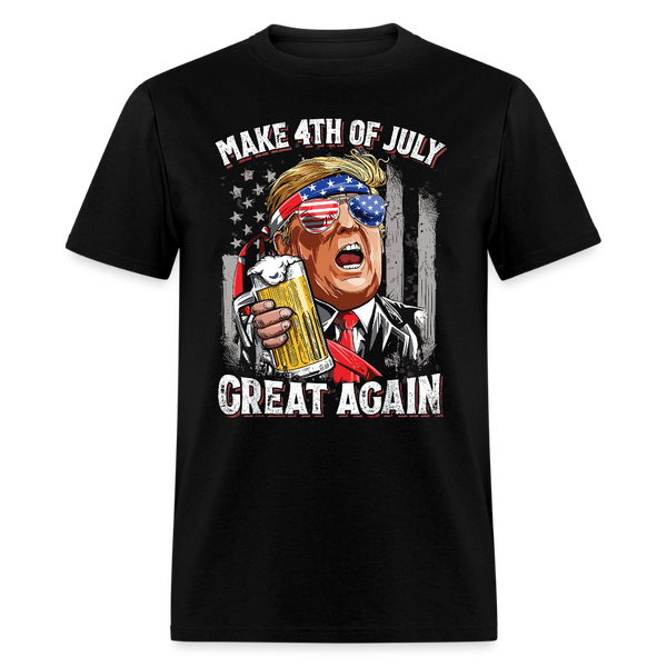 Trump Make 4th Of July Great Again T Shirt - black