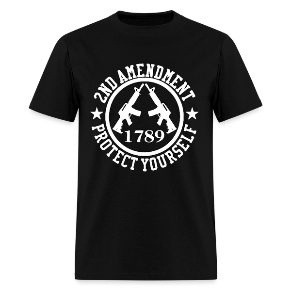 2nd Amendment Protect Yourself T Shirt - black