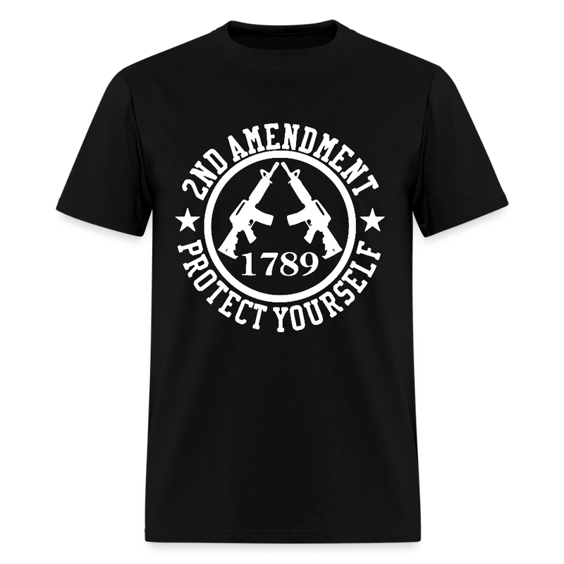 2nd Amendment Protect Yourself T Shirt - black