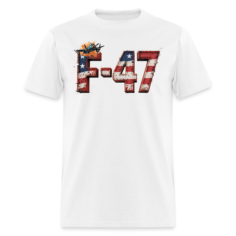 F-47 USA Flag T Shirt - white