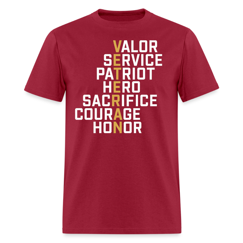 VETERAN Meaning T Shirt - dark red