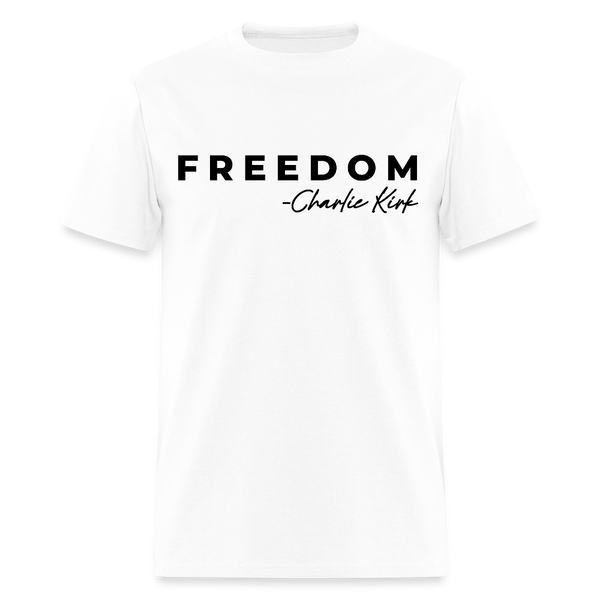 Freedom Charlie Kirk T Shirt - 3 - white