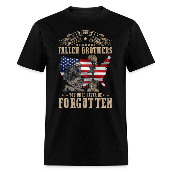 Honor Service Sacrifice In Memory Of Our T Shirt - black