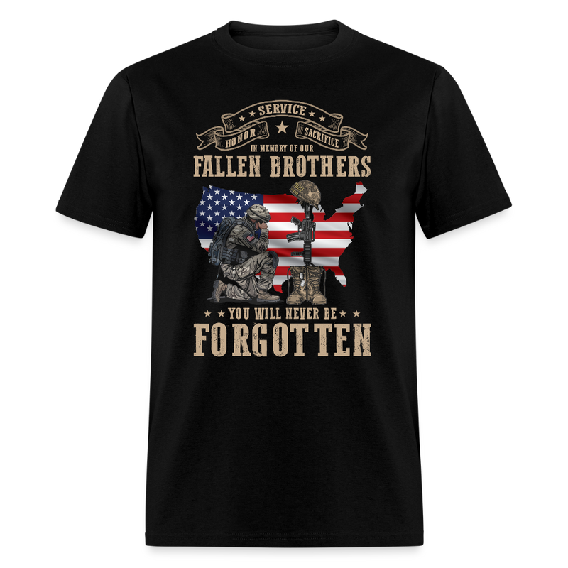 Honor Service Sacrifice In Memory Of Our T Shirt - black