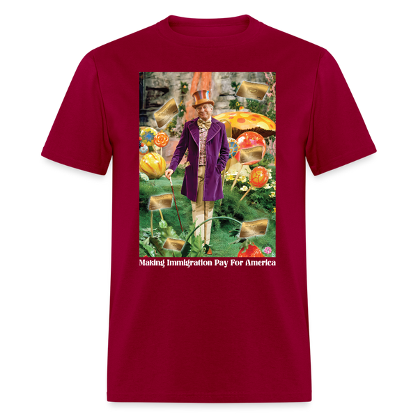 Making Immigration Pay For America T Shirt - dark red
