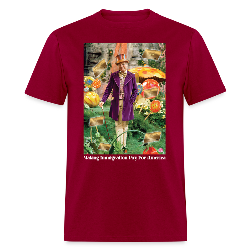 Making Immigration Pay For America T Shirt - dark red