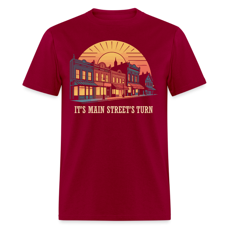 It's Main Street's Turn T Shirt - dark red