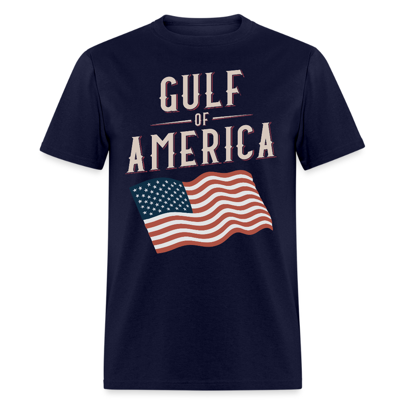 Gulf of America Flag Waving T Shirt - navy
