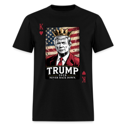 Trump 2028 Never Back Down T Shirt - black