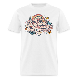She Loves Jesus And America Too T Shirt - 2 - white
