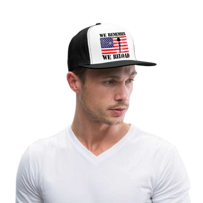 We Rember We Reload Trucker Hat - white/black