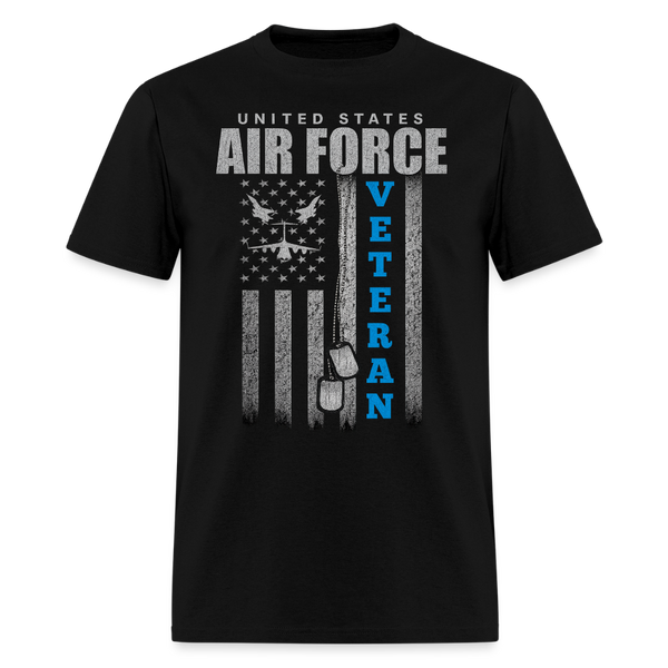 United States Air Foce Veteran T Shirt - black