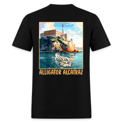 Alligator Alcatraz Parody T Shirt - black