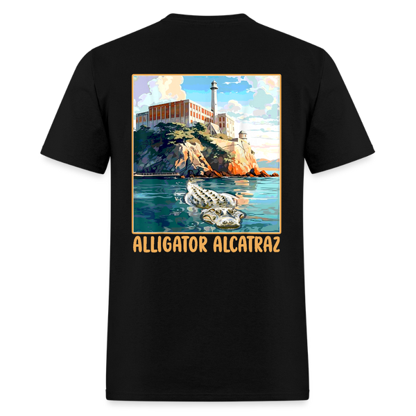 Alligator Alcatraz Parody T Shirt - black