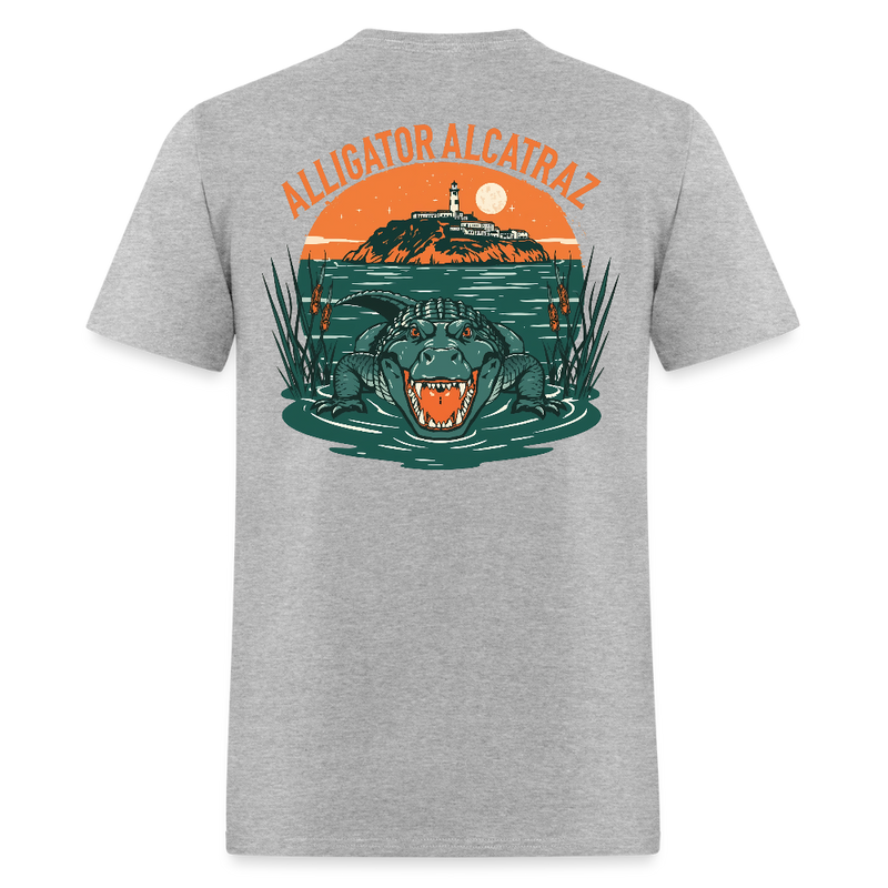 Alligator Alcatraz T Shirt - 7 - heather gray