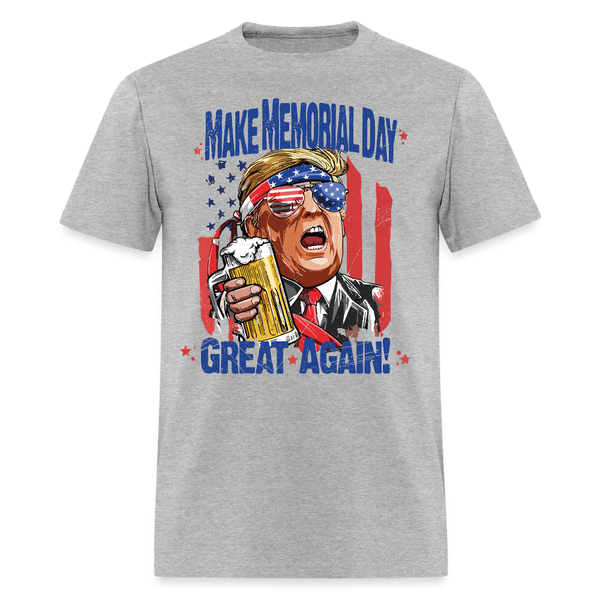 Make Memorial Day Great Again Trump T Shirt - heather gray