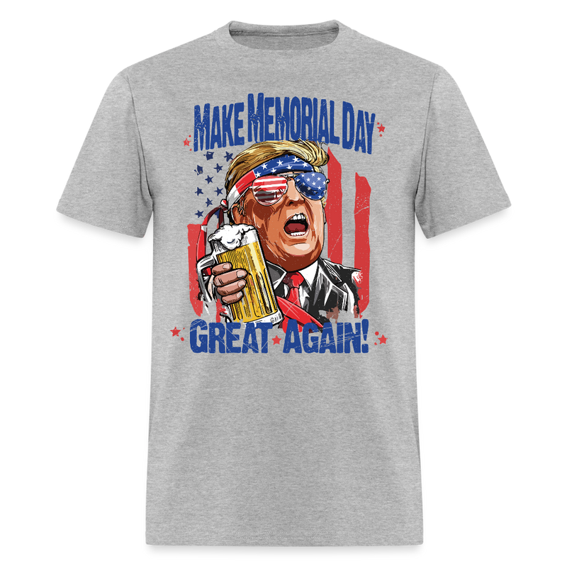 Make Memorial Day Great Again Trump T Shirt - heather gray