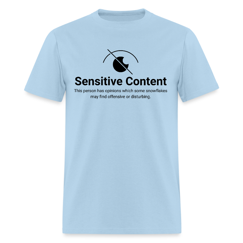 Sensitive Content T Shirt - powder blue