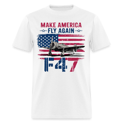 Make America Fly Again F47 T Shirt - white