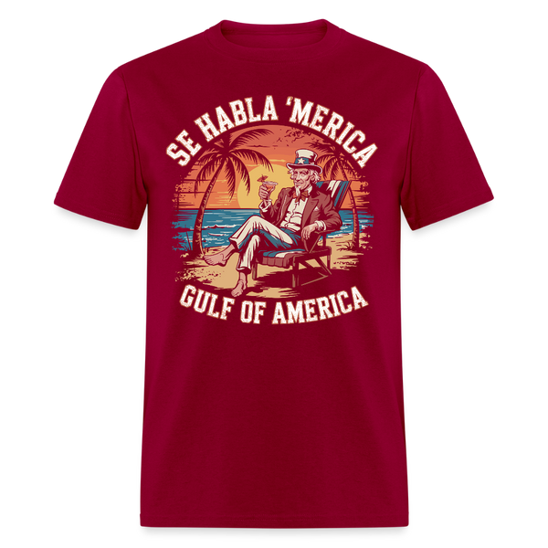 Se habla ‘Merica Gulf of America 3 T Shirt - dark red