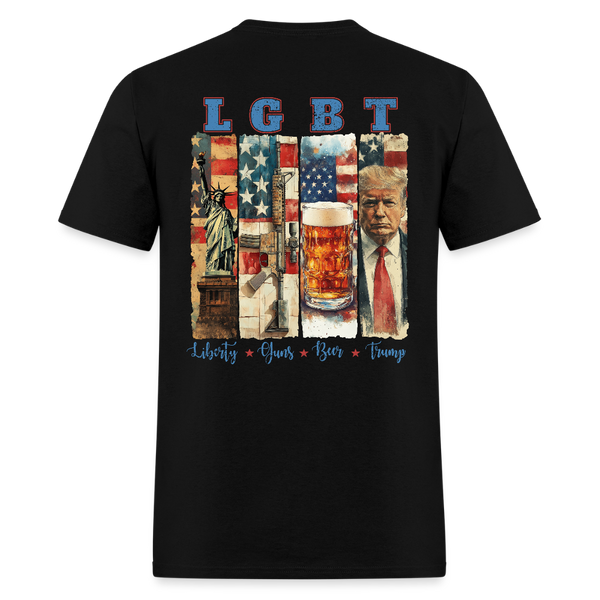 L.G.B.T Liberty Guns Beer Trump T Shirt - black
