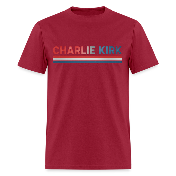 Charlie Kirk T Shirt - dark red