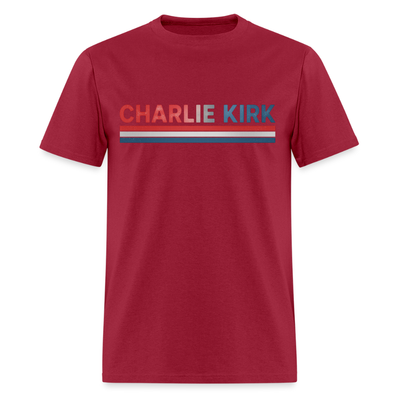 Charlie Kirk T Shirt - dark red