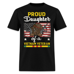 Proud Daughter of A Veteran T Shirt - 7 - black