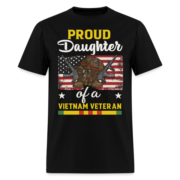 Proud Daughter of A Veteran T Shirt - 7 - black