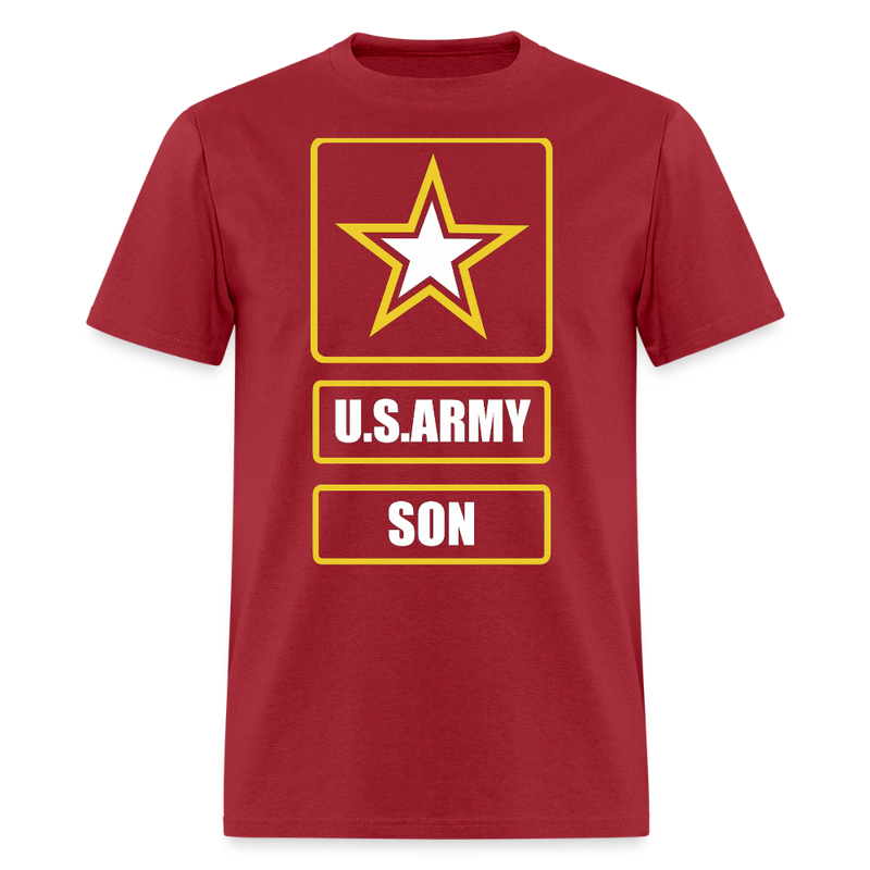 US Army Son Veteran T Shirt - dark red